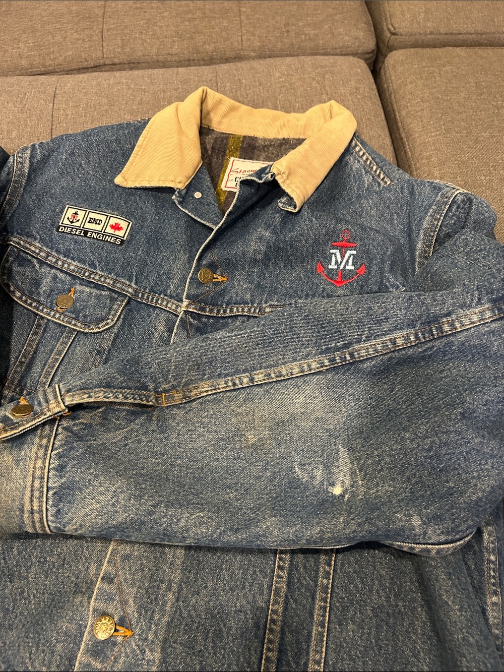 Vintage Storm Rider by Canyon Creek Blanket Lined Denim Jean Jacket Size 48 XL - Picture 13 of 16
